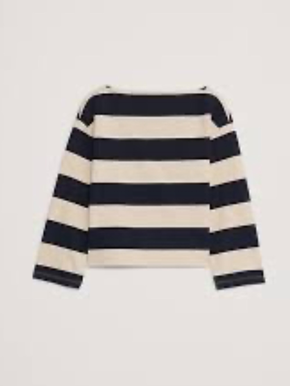 Banana Republic Cream and Navy Wide-Stripe Top - like new